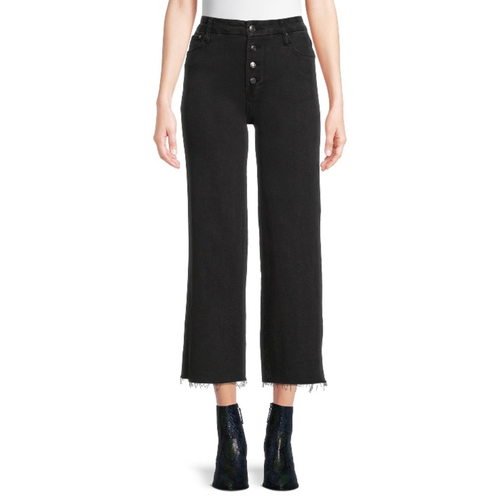 NWT cropped button fly black jeans